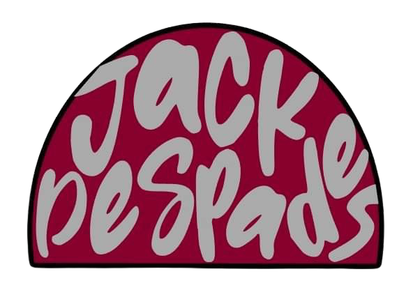 Grey/Maroon JackDeSpades Beanie