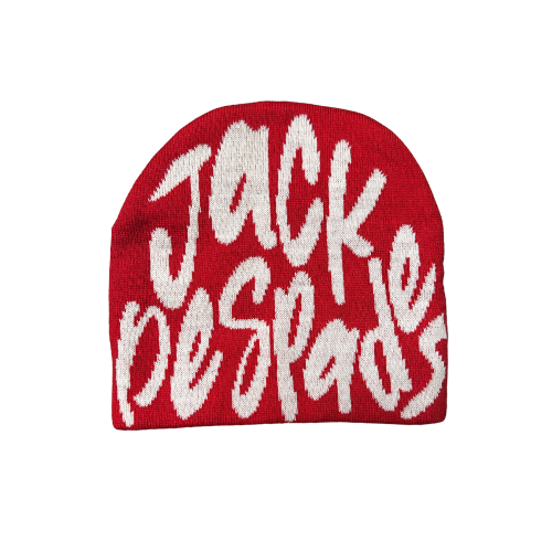 White/Red JackDeSpades Beanie